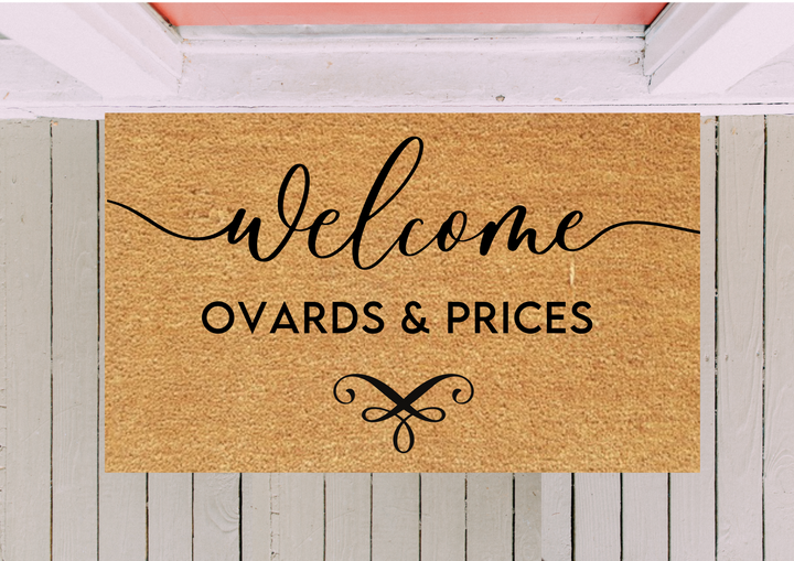 Graceful Welcome & Flourish - Custom Doormat