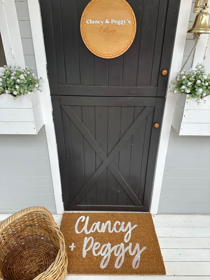 Cubby House Doormat - Lovely Font