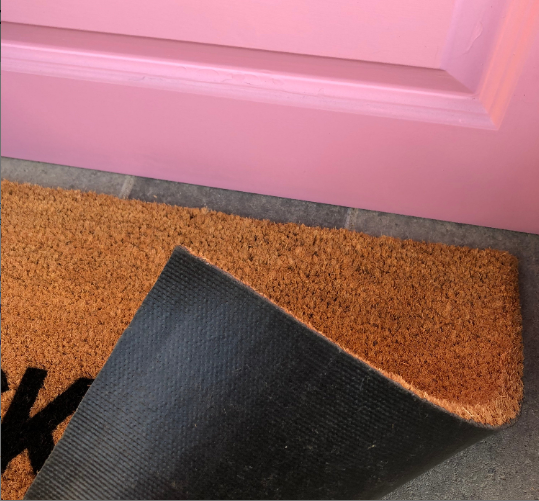 Underneath coir doormat - non-slip rubber backing