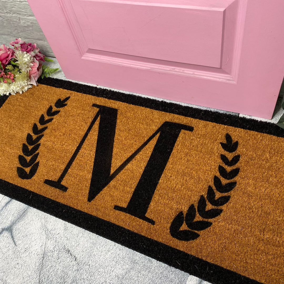 Initial Doormat - Black