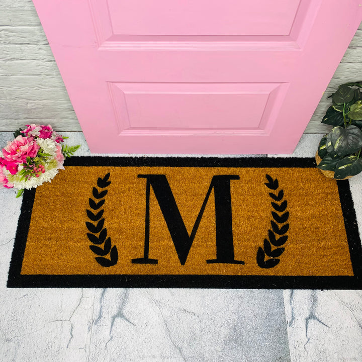 Initial Doormat - Black