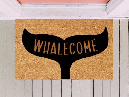 Whalecome Doormat - Tail Style