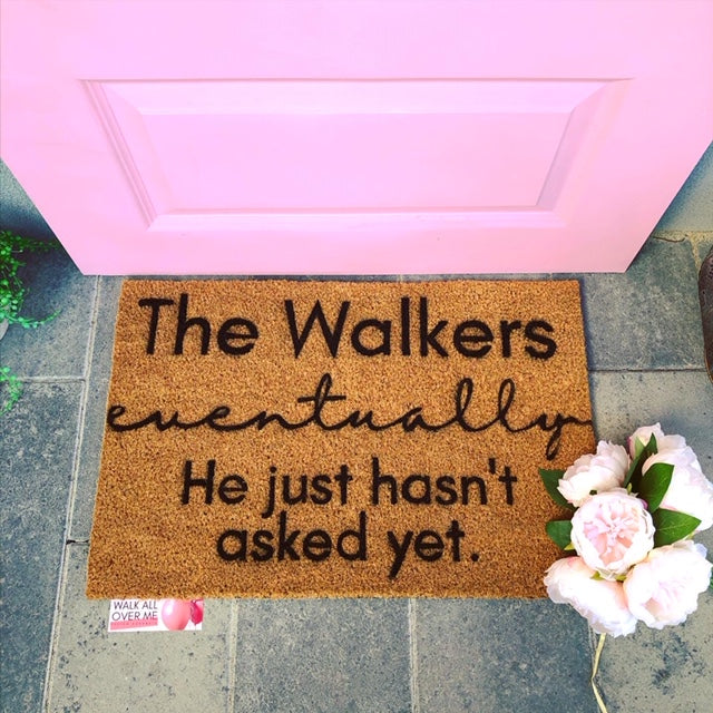 Eventually... Cursive Doormat