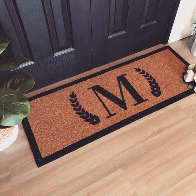 Initial Doormat - Black