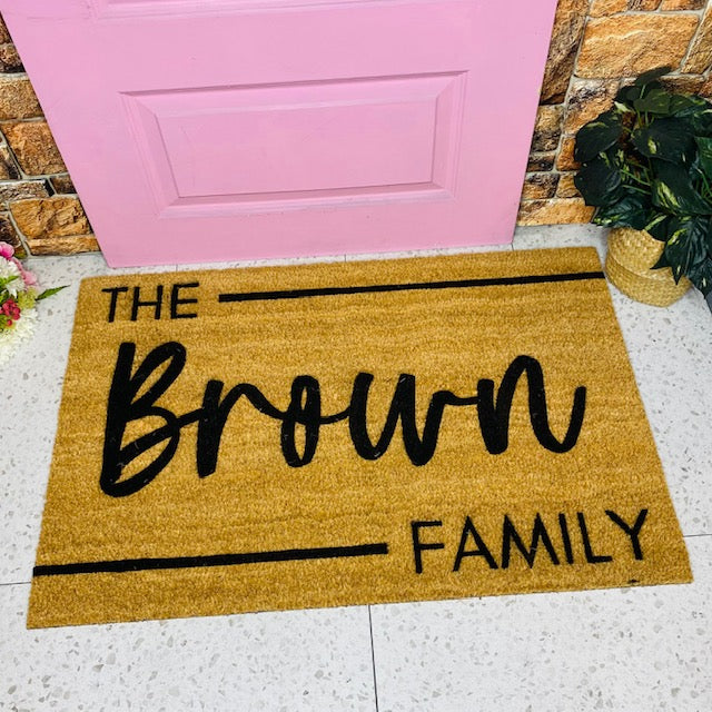 The Bold & Beautiful - Custom Doormat Black/White