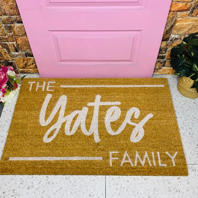 The Bold & Beautiful - Custom Doormat Black/White