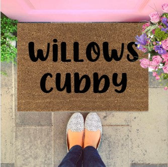 Cubby House Doormat - Cutie Pie Font